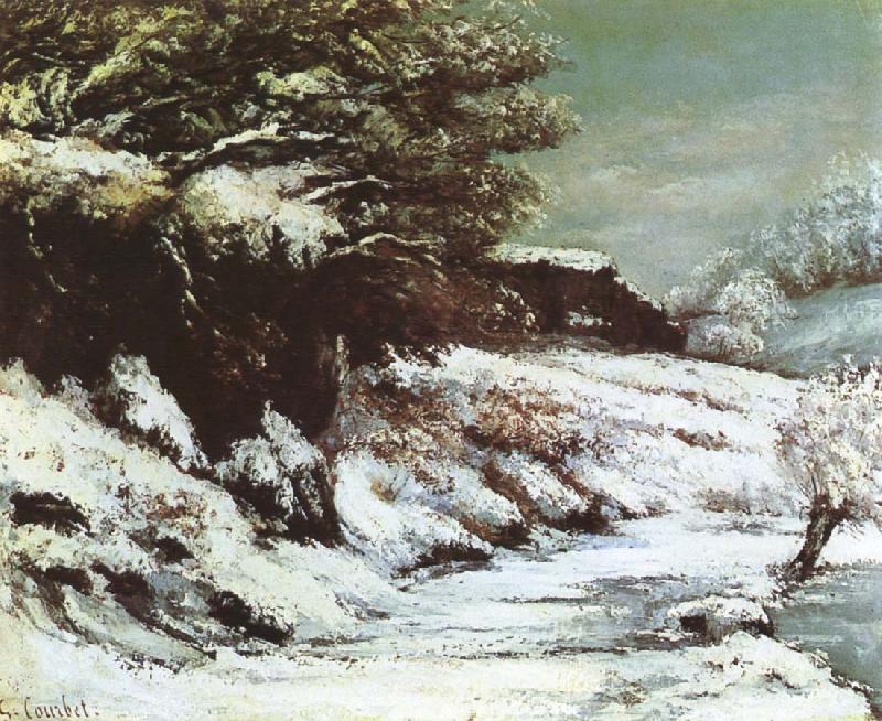 Gustave Courbet View of snow oil painting picture